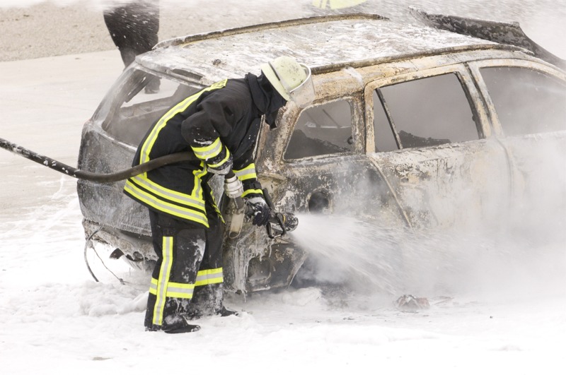 Der Brand am LPG-Fahrzeug ist gelöscht