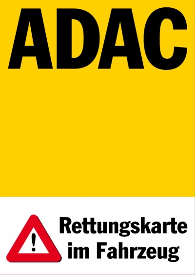 Aufkleber ADAC Rettungskarte